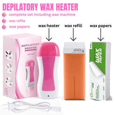 Depilatory Roll On Wax | 3 in 1 | Refill Machine With Roller Wax And Wax Papers Shopcify