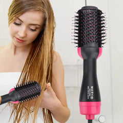 One step Hair Dryer Brush 3 in 1 Negative One Step Hair Dryer & Volumizer Blower Anti-Static Hair Styler Curler Hair Straightener Brush Shopcify