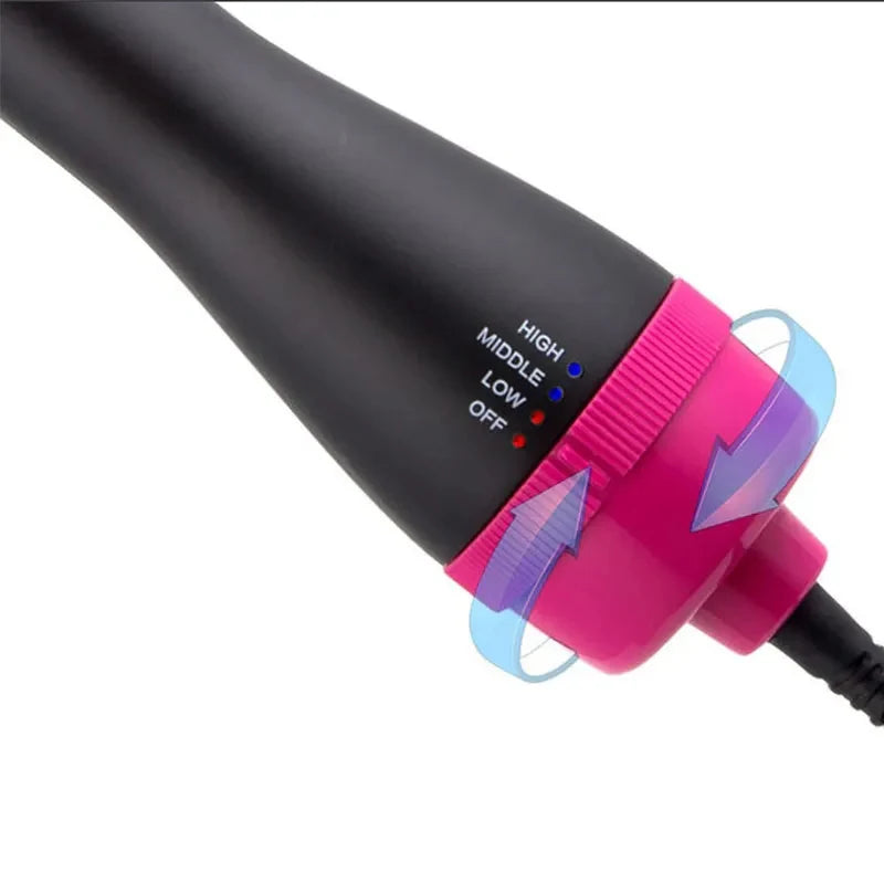 One step Hair Dryer Brush 3 in 1 Negative One Step Hair Dryer & Volumizer Blower Anti-Static Hair Styler Curler Hair Straightener Brush Shopcify