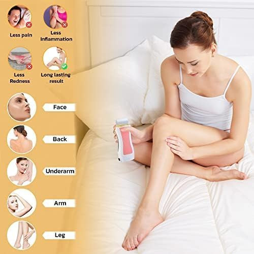 Depilatory Roll On Wax | 3 in 1 | Refill Machine With Roller Wax And Wax Papers Shopcify