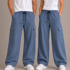 Zinc Blue Baggy 5 Pocket Trousers – Female
