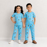 SKY BLUE SEA HALF SLEEVES KIDS WEAR