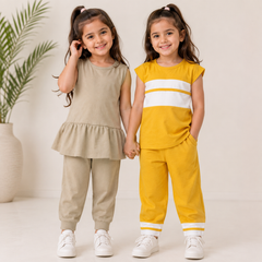 Girls 2-Piece Outfit Set Sleeveless Top & Trouser Pack of two