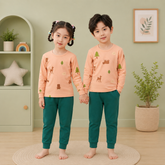 BEAR AND TREE PRINTED KIDS WEAR