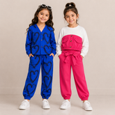 Blue V Neck Herat + Pink Blush Belle Poket Style (Pack of 2)
