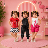 Its Raining + Black Dot + Pink Blushing Duck Short Set (Pack Off 3)