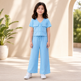 SKY BLUE DOUBLE POKET SHIRT KIDS WEAR