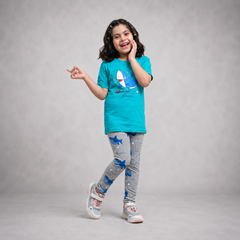 Green Shark Printed KIDS WEAR