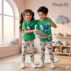 GREEN SHARK PRINTED KiDS WEAR