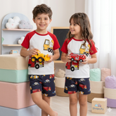 RED TRUCK SHORT SET