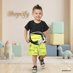 BLACK LEMON DRAGON SHORT SET