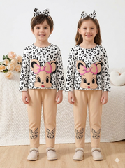 white bunny with cheeta print pajama Printed Kids Wear