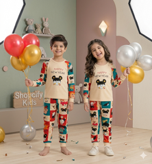 HAPPY NEW YEAR PRINTED KIDS WEAR