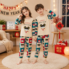 HAPPY NEW YEAR PRINTED KIDS WEAR