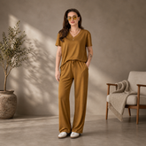 Women’s Mustard Brown Premium Co-Ord Lounge Set