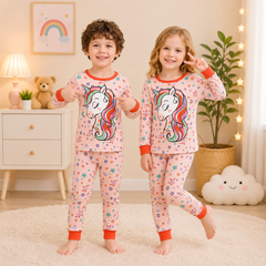 NEW PINK UNIQON PRINTED KIDS WEAR 