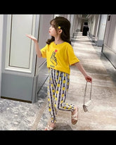 YELLOW QUEEEN PRINTED KiDS WEAR