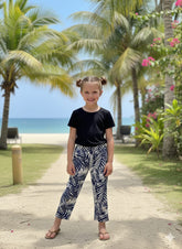 BLACK PLAN SHIRT & PRINTED Trouser KIDS WEAR