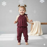 Mehroon : POLKA DOT PRINTED KIDS WEAR