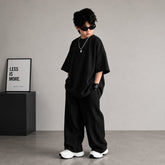 Black Kids Baggy Co-Ord Set – Premium Casual Wear for Boys (1-10 Years)