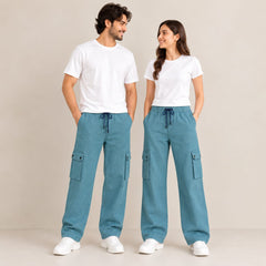 Zinc Blue Unisex 6-Pocket Cargo Trousers