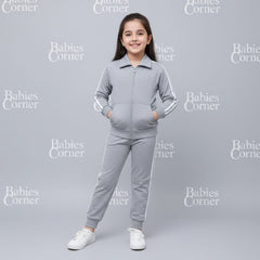 GREY STRIPE PREMIUM WINTER KIDS TRACKSUITS