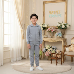 GREY STRIPE PREMIUM WINTER KIDS TRACKSUITS