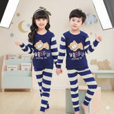 BLUE ROLL UP PRINTED KIDS WEAR