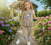Ligth Brown Bunny Bloom Kids Pajama Set