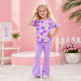 Charming Purple Cotton Jersey Playground Outfit for Kids