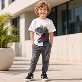 GREY DINO SWAG PRINTED SET