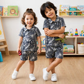 SAME PRINTED SHIRT AND SHORT SET