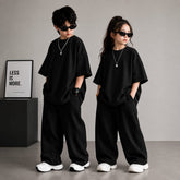 Black Kids Baggy Co-Ord Set – Premium Casual Wear for Boys (1-10 Years)