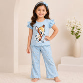 SKY BLUE CUTE GIRL CHOICE PRINTED KIDS WEAR