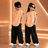 Peach Korean Oversized Baggy Co-Ord Set