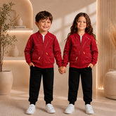 RED STRIPE PREMIUM WINTER KIDS TRACKSUITS
