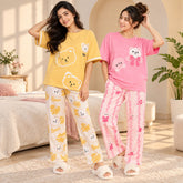Women’s Bear & Teddy Printed Suit Set ( Pack of Two )