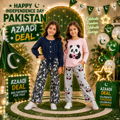 Pink Lovely Panda Set + Blue Crown Girl Set (Pack of 2) D26