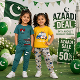 Polo Graphic T-Shirt & Jogger Set & Police Patrol Printed T-Shirt & Trouser Set ( Pack of two ) D39