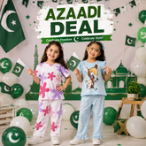 Girls Floral Printed & Girls Bambi Printed Co-Ord Set ( Pack of two )