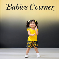 Yellow Sunflower printed kids short sleeves less