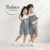 GREY POKET CHECK SHIRT KIDS SHORT SLEEVE KIDS WEAR