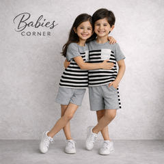 GREY CHECK SHIRT KIDS SHORT SLEEVE KIDS WEAR