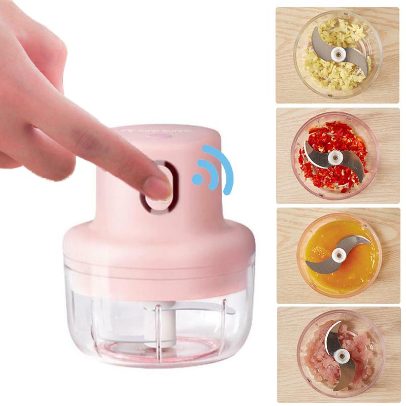 Single Jar Chopper 100 ml + 250 ml Rechargeable and Wireless Double Bowl Chopper