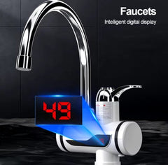 Electric Instant Water Heating Tap with LED Temperature Display Hot Water Faucet Shopcify