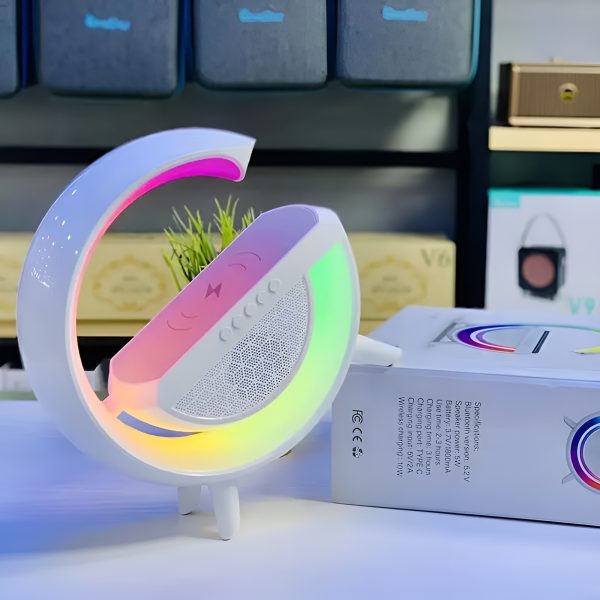 G Shaped Rgb Light Table Lamp With Wireless Charger Shopcify