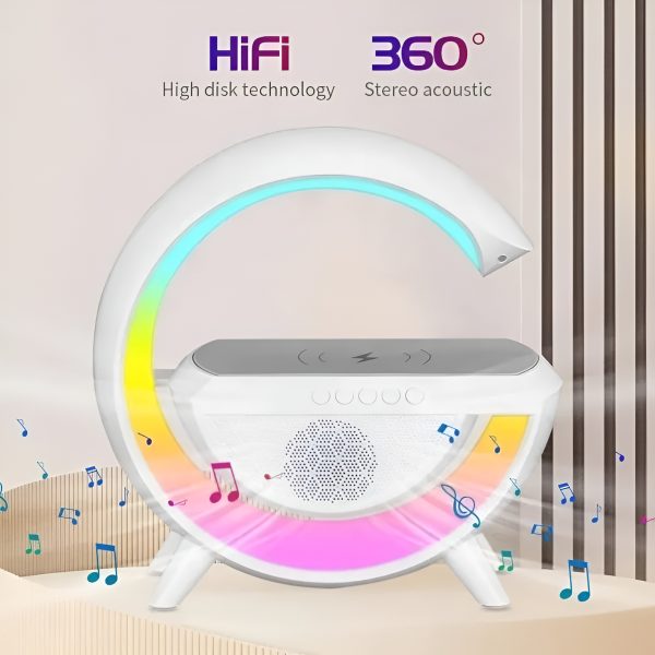 G Shaped Rgb Light Table Lamp With Wireless Charger Shopcify