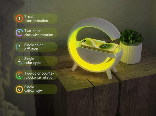 G Shaped Rgb Light Table Lamp With Wireless Charger Shopcify