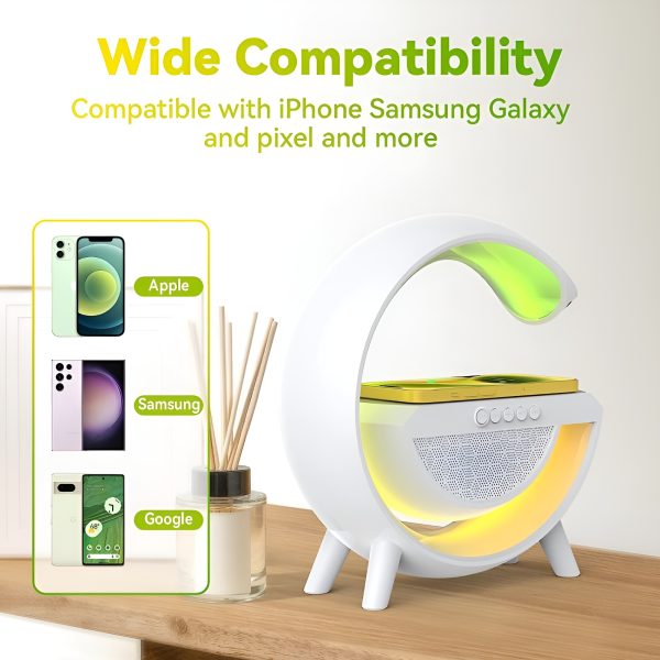 G Shaped Rgb Light Table Lamp With Wireless Charger Shopcify