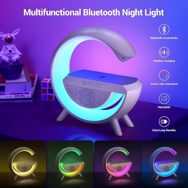 G Shaped Rgb Light Table Lamp With Wireless Charger Shopcify